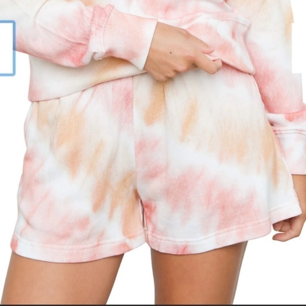 NWT - RAILS - pink and yellow tie dye shorts size L